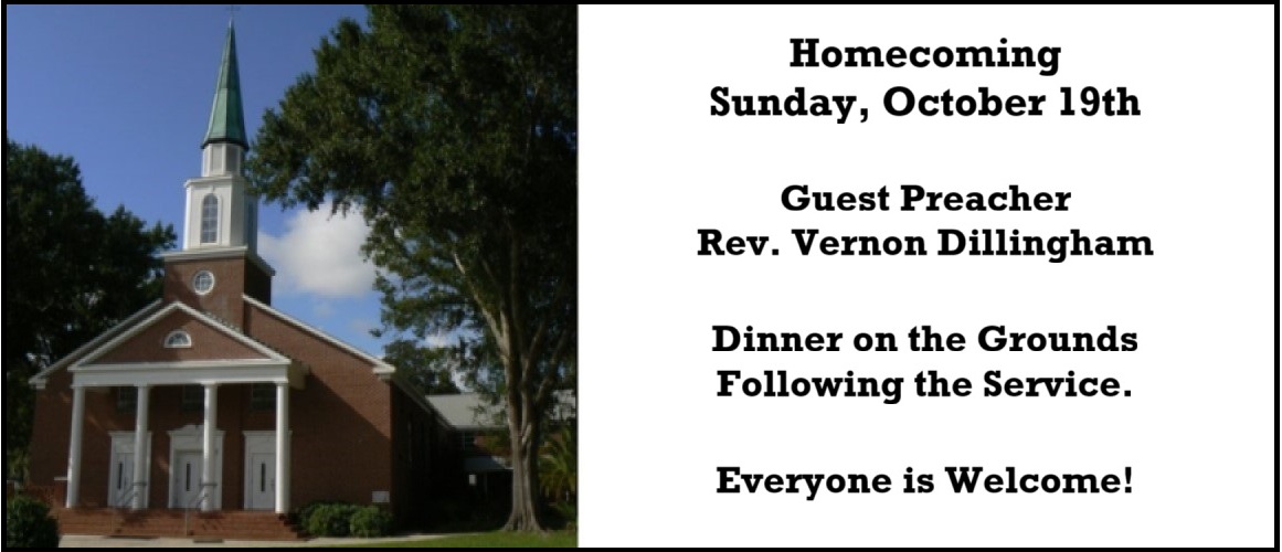 Homecoming Sunday Oct. 19th